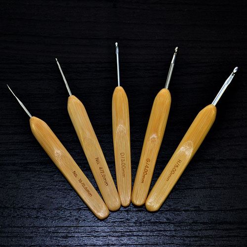 ChiaoGoo Bamboo Metal Head Crochet Hook